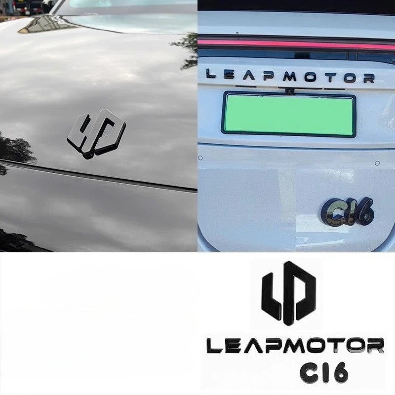 Leapmotor Blackened Car Emblem Letter Sticker