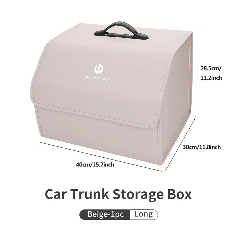 Leather Car Trunk Fold Organizer Bag For Leapmotor C11 T03 S01 C10 - Leapmotor Accessories