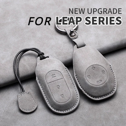 Leather Car Key Case Cover for Leapmotor C01 T03 S01 C11 - Leapmotor Accessories