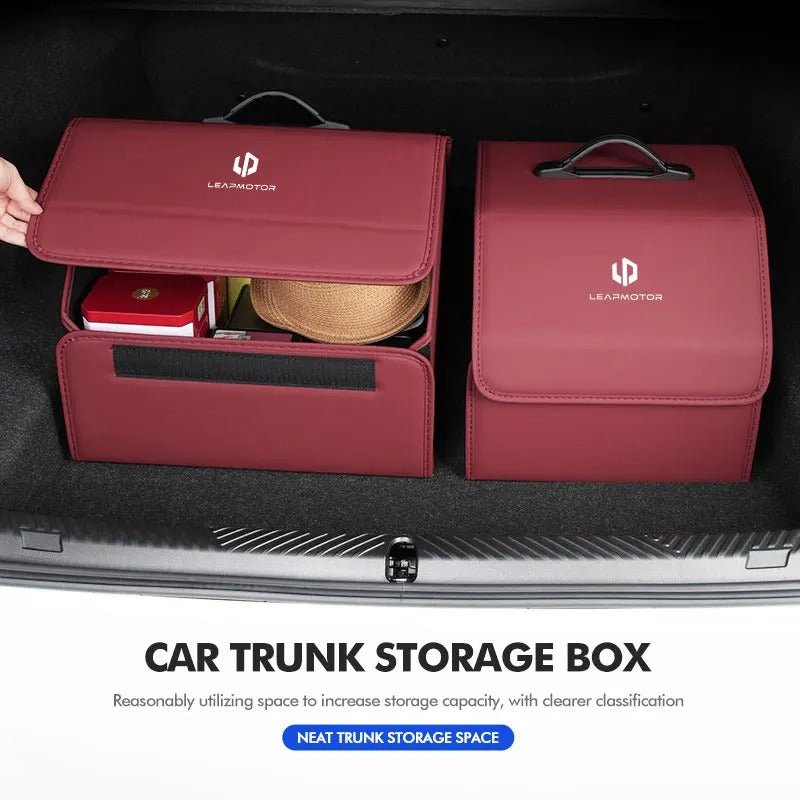 Leather Car Trunk Fold Organizer Bag For Leapmotor C11 T03 S01 C10 - Leapmotor Accessories