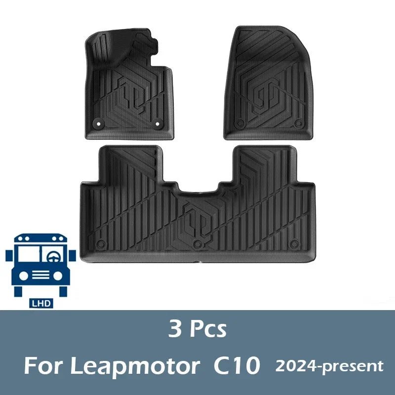 LHD & RHD Floor Mats For Leapmotor C10 2024 2025 TPE Trunk Mats Cargo Liners - Leapmotor Accessories