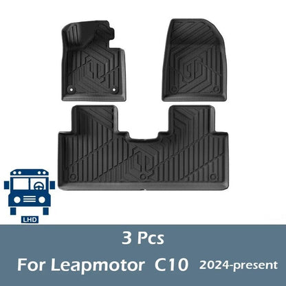 LHD & RHD Floor Mats For Leapmotor C10 2024 2025 TPE Trunk Mats Cargo Liners - Leapmotor Accessories