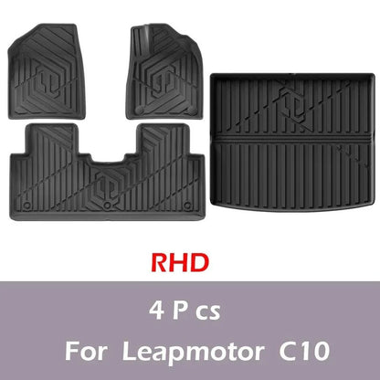 LHD & RHD Floor Mats For Leapmotor C10 2024 2025 TPE Trunk Mats Cargo Liners - Leapmotor Accessories