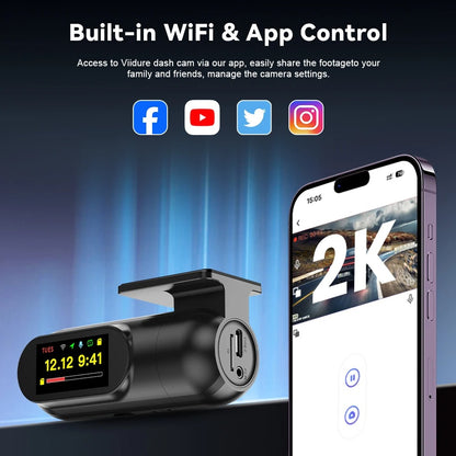 2.5K Front Dash Cam for Car